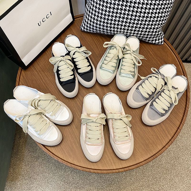 Scarpe da ginnastica sportive stringate in tela con punta in gomma da uomo  - NewChic