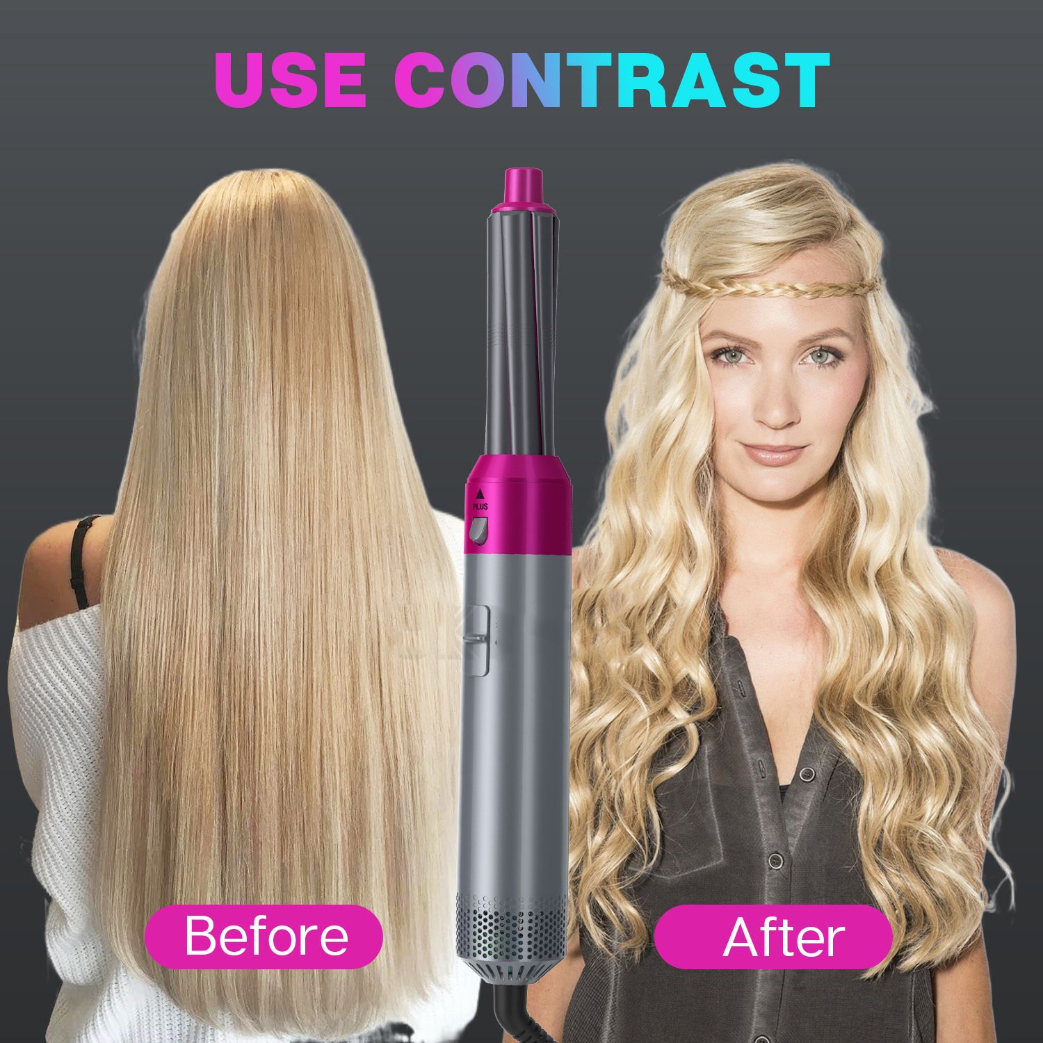 Hair Dryers Comb 5 in 1 Hot Air Brush Professional Electric Curling Iron  Straightener Hairs Dryer