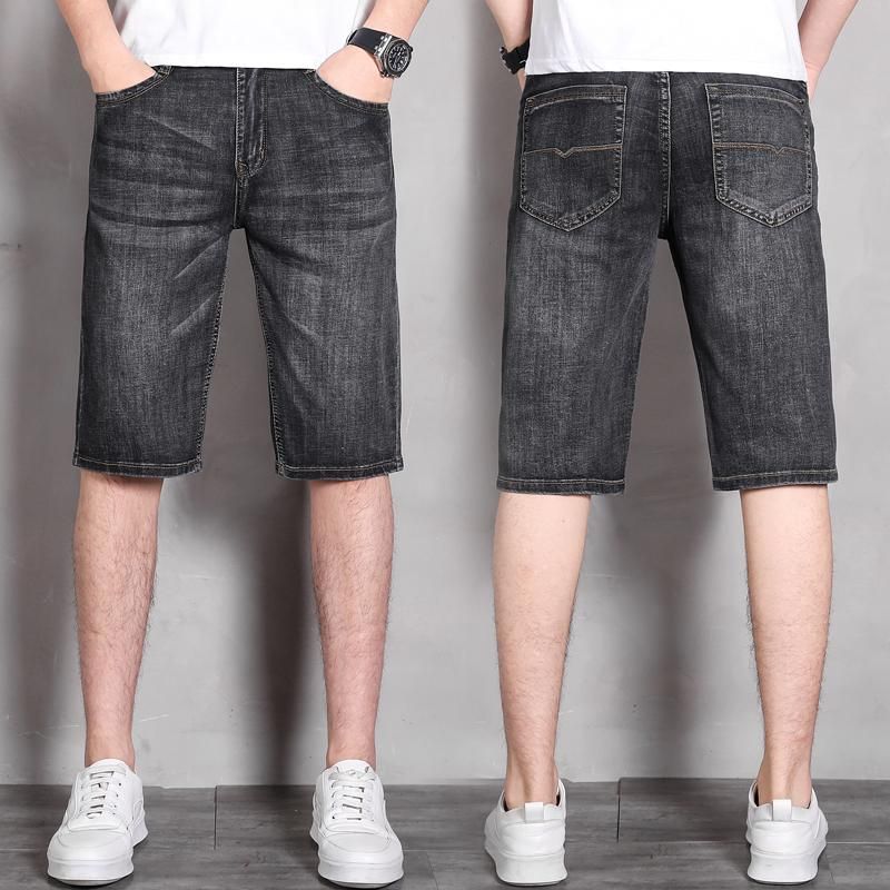 Pantalones cortos para hombres grande 40 44 Retecto denim estilo clásico algodón