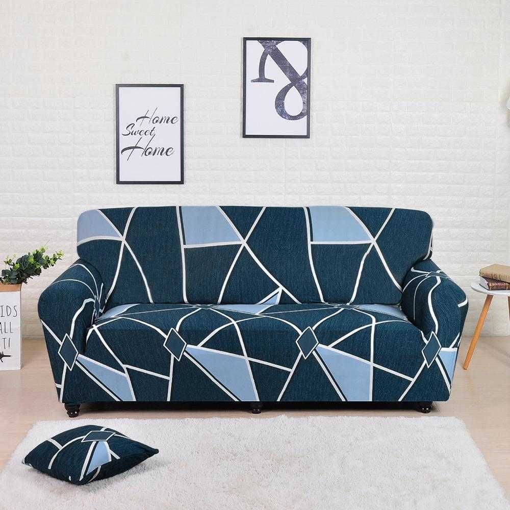 Niebieska Plaid-3-Seater 190-230 cm