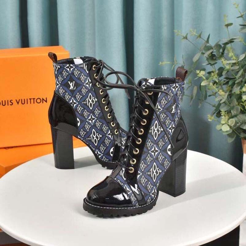Botas Cortas De Alta Calidad Louis Vuitton Originales Lv Calcetines De  Tacones Altos Casuales De Moda Para Mujer