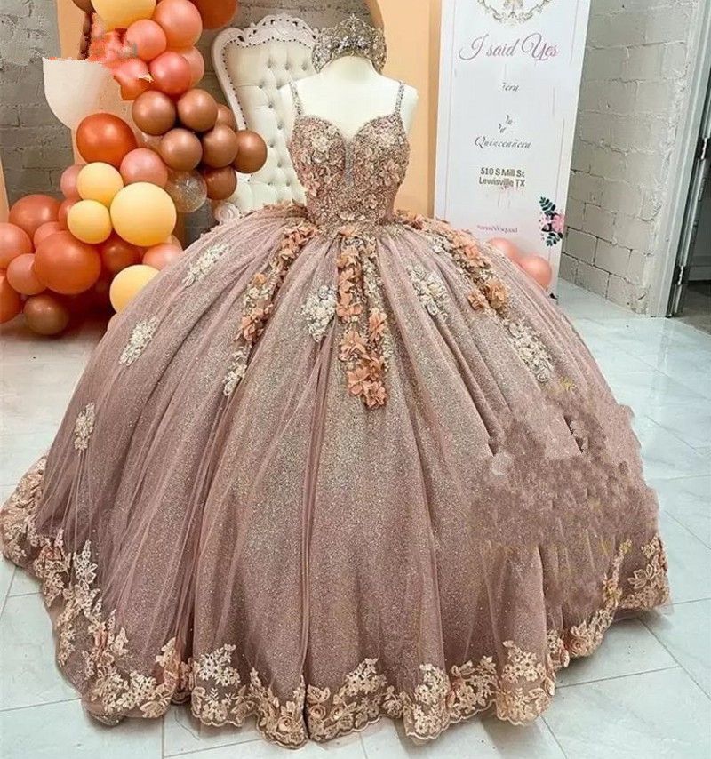Charro vestidos de 15 años Quinceanera Dresses with Floral rose gold Applique Sweet 16 White Prom Charro vestidos de 15 años Quinceanera Dresses with Floral rose gold Applique Sweet 16 White Prom
