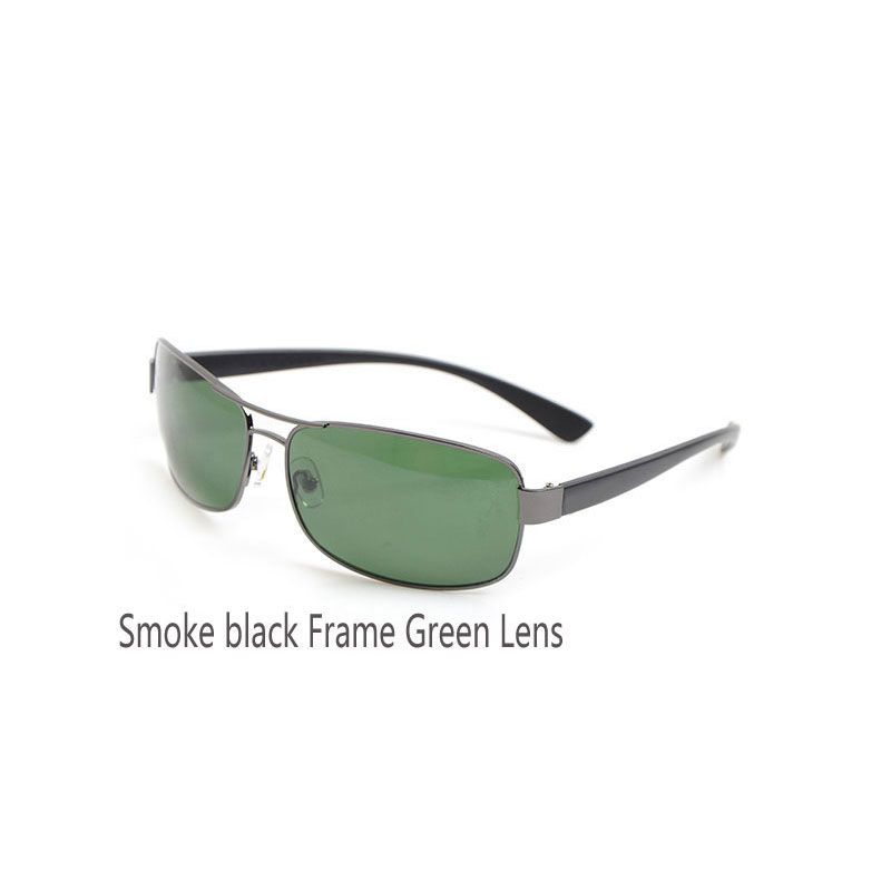 3379 Smoke black Frame Green Lens