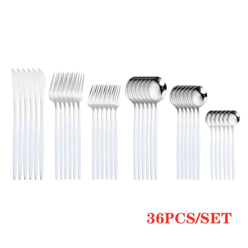 36pcs weiß Silber