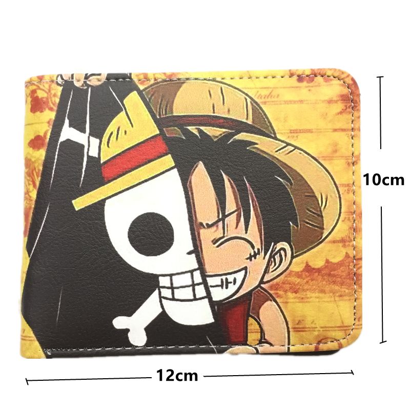 Anime One Piece Luffy Wallet With money Coin Pocket Zipper Leather Pu Purse 