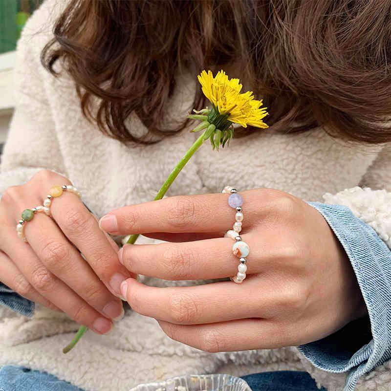 Anillos De Perlas De Agua Dulce Anillos De Mujeres Piedra A Anillos De Perlas De Agua Dulce Anillos De Mujeres Piedra A