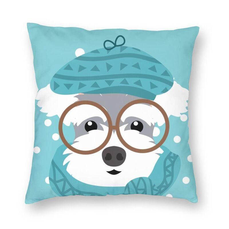 Dibujos Animados Azul Pink Sleep Almohada Decoración Verde 
