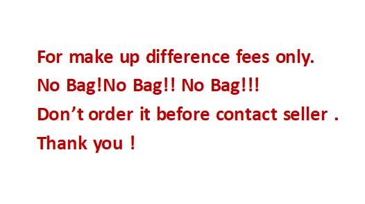 No Bag, for difference fees