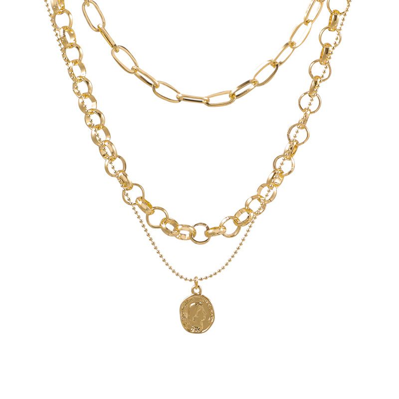 Hip hop clavicle chain-guld