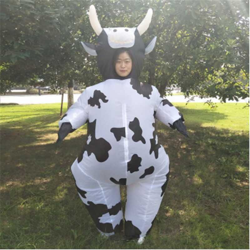 gris Brújula fenómeno Disfraz de vaca inflable para mujeres adultos Unisex Anime Fancy Vestido  Leche animal CARNIVAL Partido Christmas