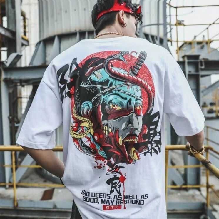 Men Clothes Japan Shirt Summer Fashion Short Sleeve Clothing Oversized T Shirts Funny Hip Hop Rap Urban Streetwear 3XL SH190828 From Hai003, $16.17 |