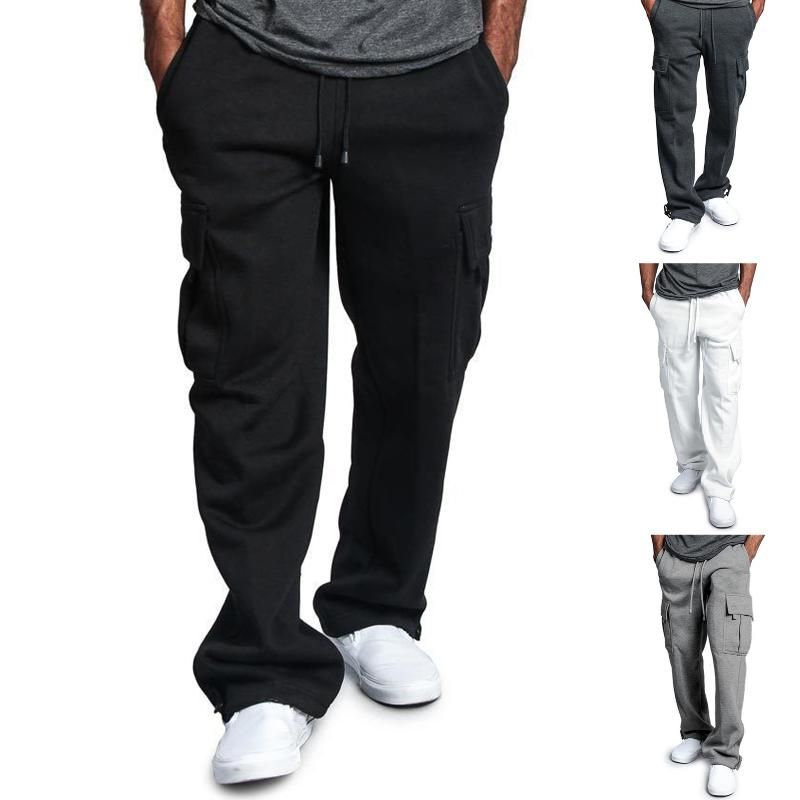 Compra Pantalones Para Hombre Pantalones Deportivos Lisos Para Hombre,  Pantalón Con Múltiples Bolsillos, Holgar, Cordón, Hacer Deporte XZ 107  Barato | Entrega Rápida Y Calidad | Es.Dhgate
