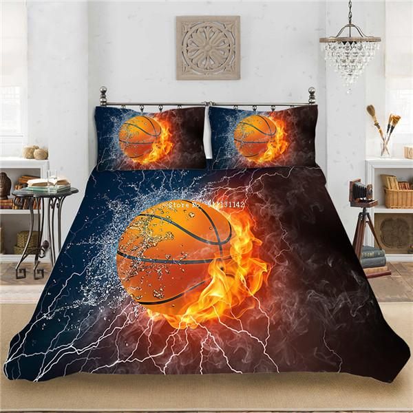 Jogo de cama de beisebol King Size infantil desenho de basquete capa de  edredom esportes jogos para meninos futebol conjunto de capa de edredom