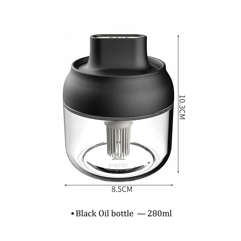 Black oil bottle