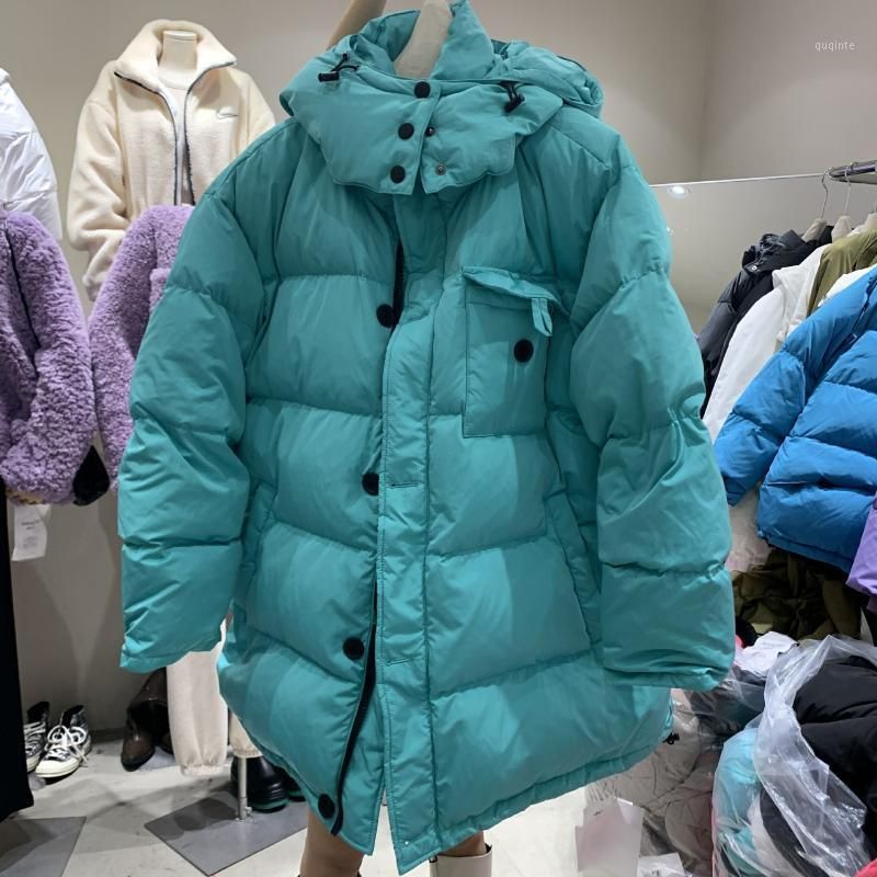 Winter Warm Womens Duck Down Coat Hooded Korean Parka Loose Long Jacket Plus SZ Winter Warm Womens Duck Down Coat Hooded Korean Parka Loose Long Jacket Plus SZ