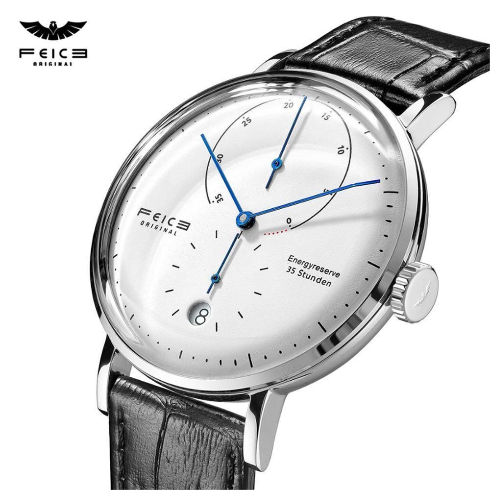 Designer luxe merk horloges heren mechanische mannen automatische bauhaus pols waterdichte mode creatieve eenvoudige relogio masculino-FM202