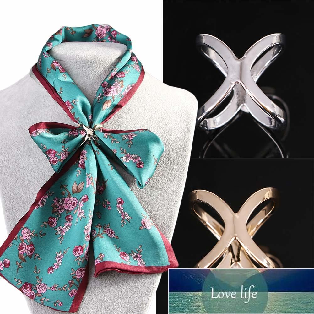 Simple Design Scarf Clip Fashion Jewelry Gold Silver Color Scarf Ring Scarf  Holder Shawl Buckle Female Classic Gift From Geworth, $1.06
