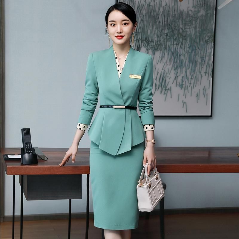 Green Skirt Suit