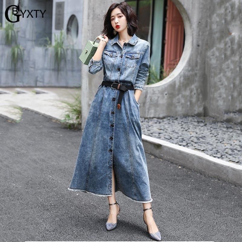 Acquistare Signore Elegante Abito Da Camicia Denim Maxi Denim 2021 Autunno  Inverno Donne Manica Slim Tassel Tasche Orlo In Nappa Jean 2222 Abiti  Casual Economico | Consegna Veloce E Qualità | It.Dhgate