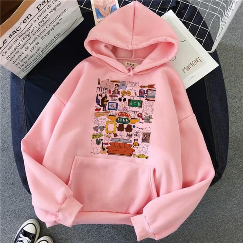 Compra Sudaderas Con Capucha Para Mujer Friends Friends Tv Shows Mujer Ropa  Rosa Harajuku Ulzzang Student Sudadera Capucha Oversizada Femenina Hop Str  Barato | Entrega Rápida Y Calidad | Es.Dhgate