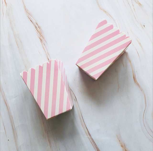 12pcs pink striped1