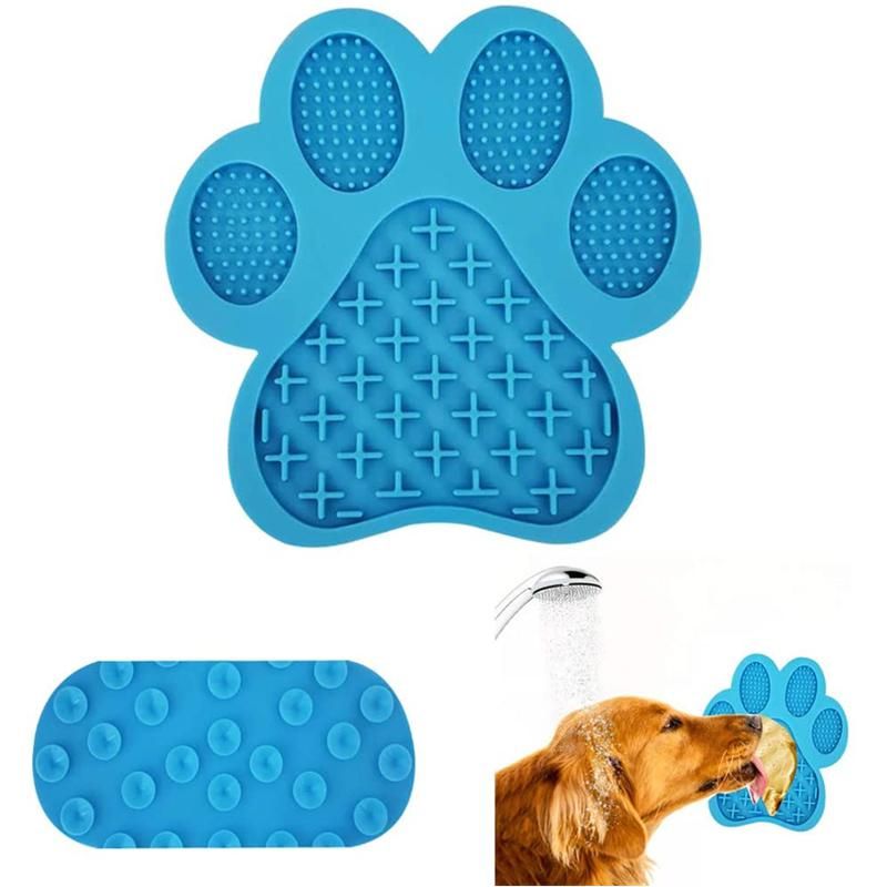 foyar Dog Lick Pad Alimentador Lento Tratar Estera dispensadora para Mascotas Accesorio de Ducha para Perros Ventosa Dispositivo de distracción de Juguete para Perros Charming