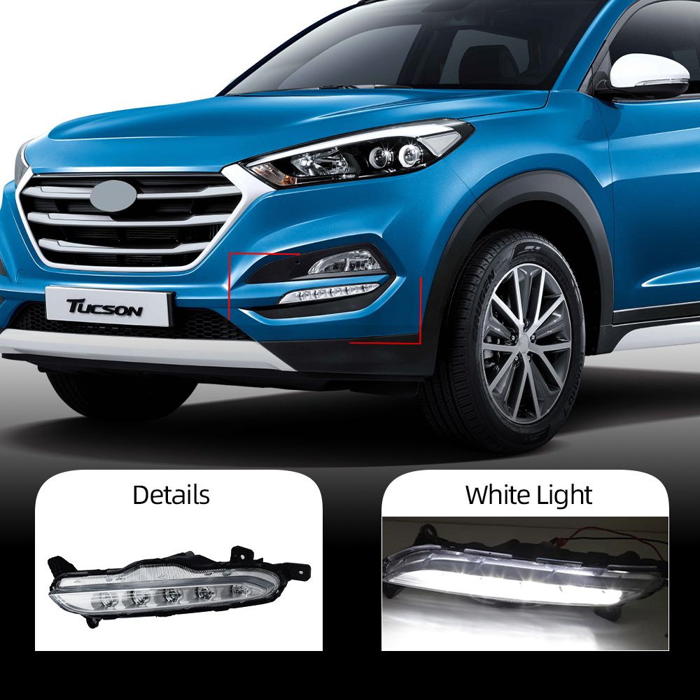 LED Daytime Running Lights For Hyundai Tucson 2015 2016 2017 2018 