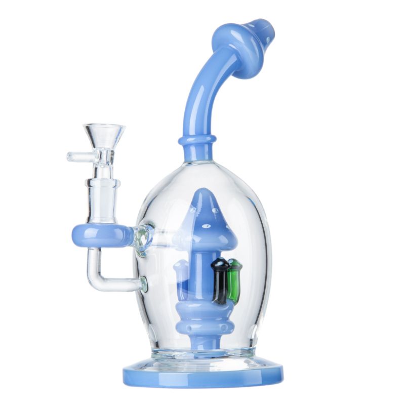 blue bong with bowl