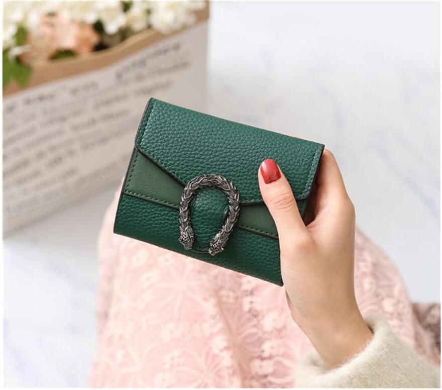 20 Designer Carteras Pequeña Cartera Femenina Corta Cambie Cambie Red Verde Color