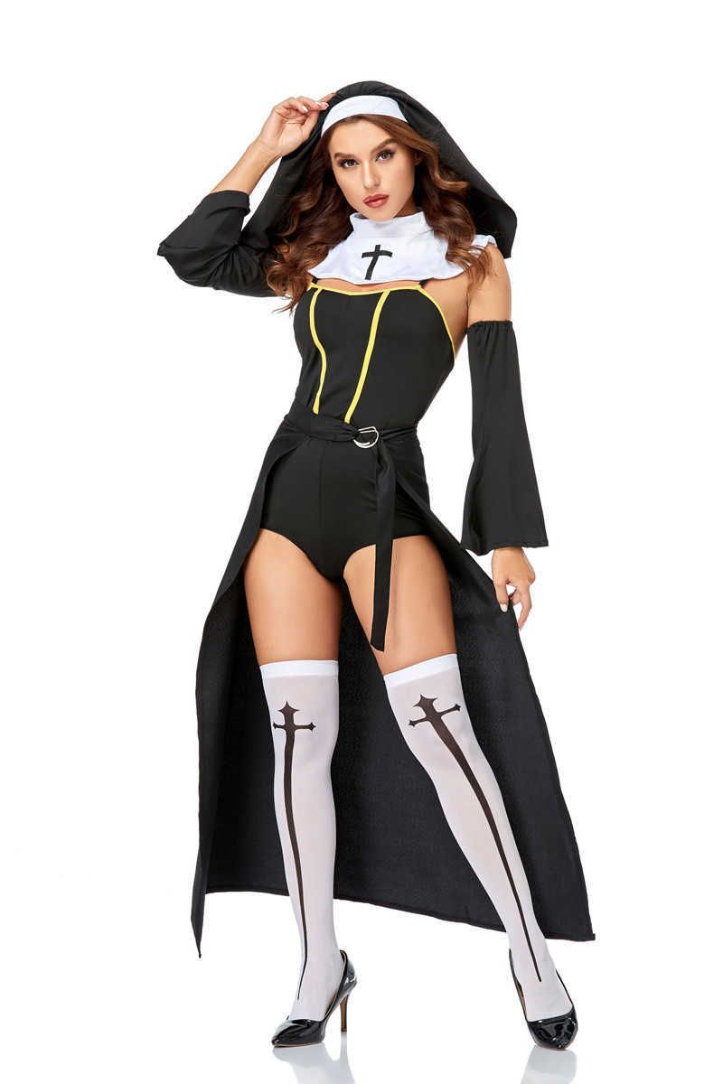 Sexy Nun Costume Cosplay Uniform For 