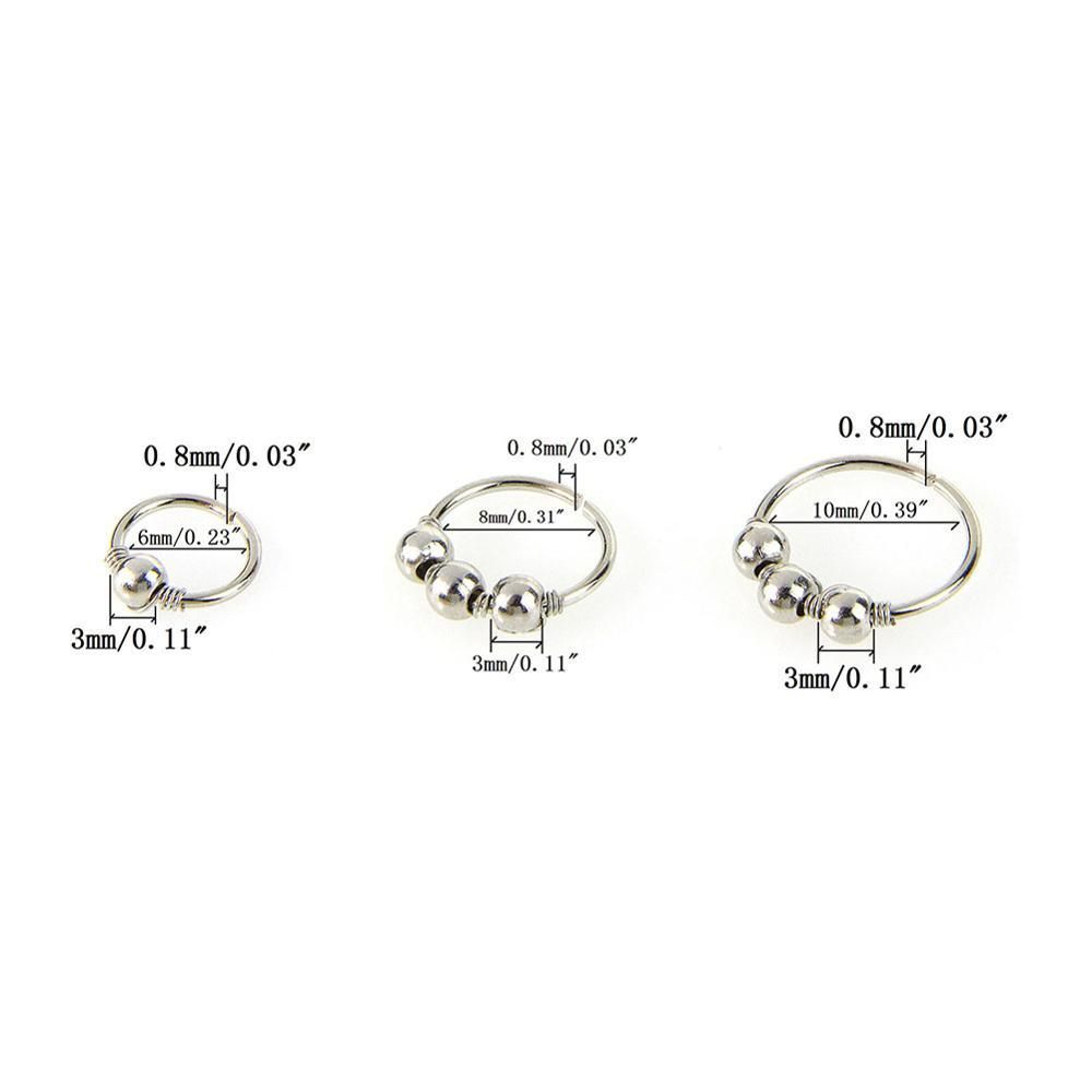 3 Pcs Beads Silver