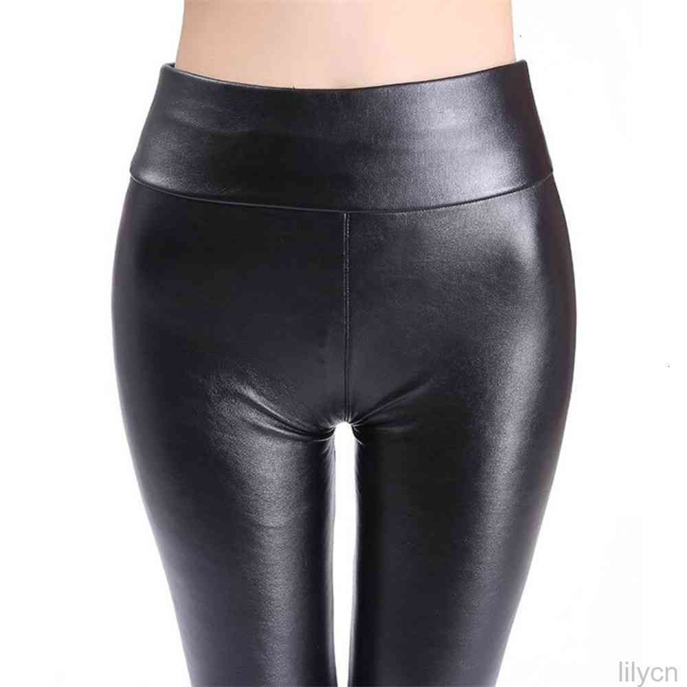 Compre Rusia Mujeres PU Pantalones De Cuero Elástico Cintura Alta Slim Plus  Velvet Cálido Negro Pantalones Sintéticos Brillantes Brillantes Leggings  Skinny A 16,93 € Del Lqf2688 | Es.Dhgate.Com