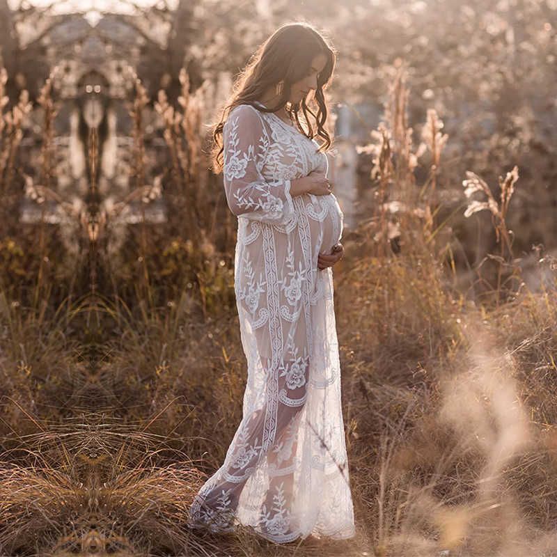 Compra SMDPPWDBB Vestido De Maternidad De Encaje Para Fotografía Boho  Mujeres Maxi Vestido Bordado Flojo Bordado Blanco Vestido Largo Túnica  Vestido De Playa X0902 Barato | Entrega Rápida Y Calidad | Es.Dhgate