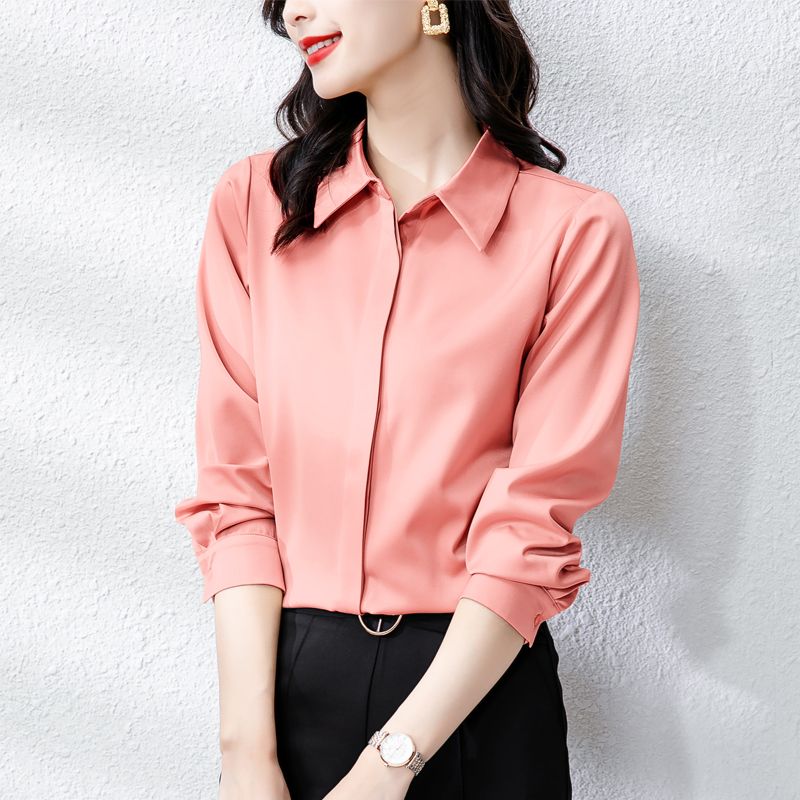 Compra Evento Formal Camisa Satinada Brillante Mujeres 2021 Diseñador De  Lujo Manga Larga Streetside Cafe Button Up Blusas Primavera Otoño Invierno  High End Silk Office Lady Runway Tops Barato | Entrega Rápida