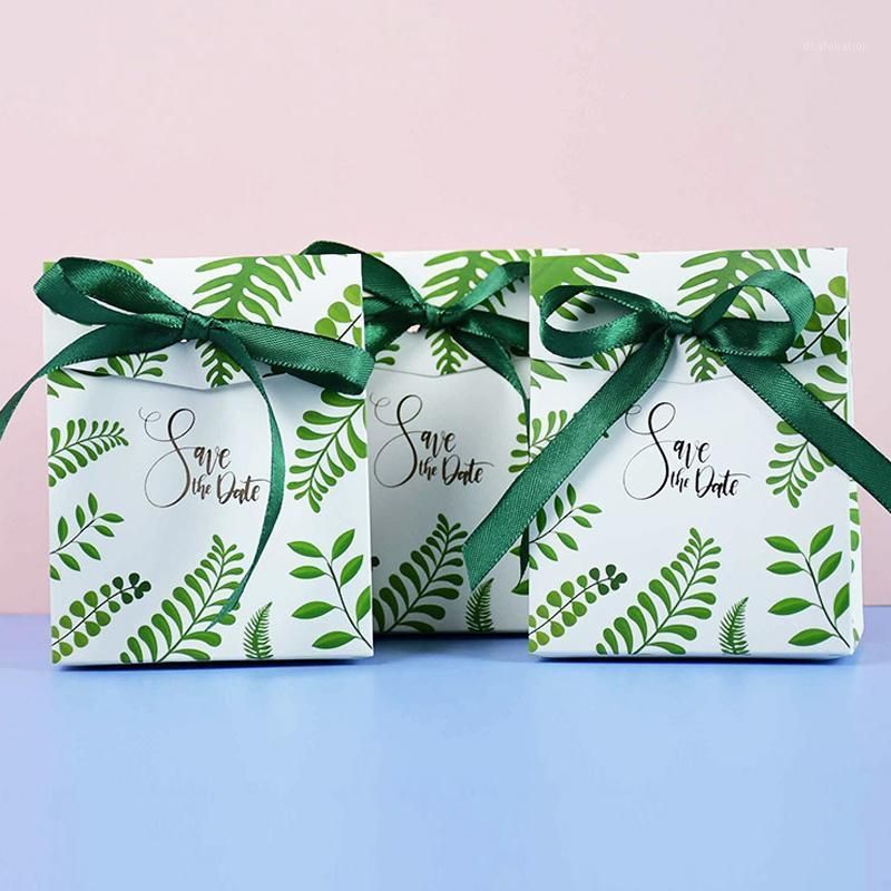 10Pcs Kraft Paper Chocolate Candy Gift Boxes Wedding Party Baby Shower Favor Box 