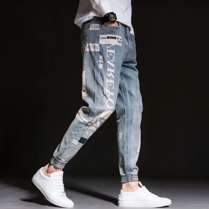 Compra Jeans De Otoño Mezclados Moda Hombre Capri Boys Coreano Harem  Pantalones Leggings Barato | Entrega Rápida Y Calidad | Es.Dhgate