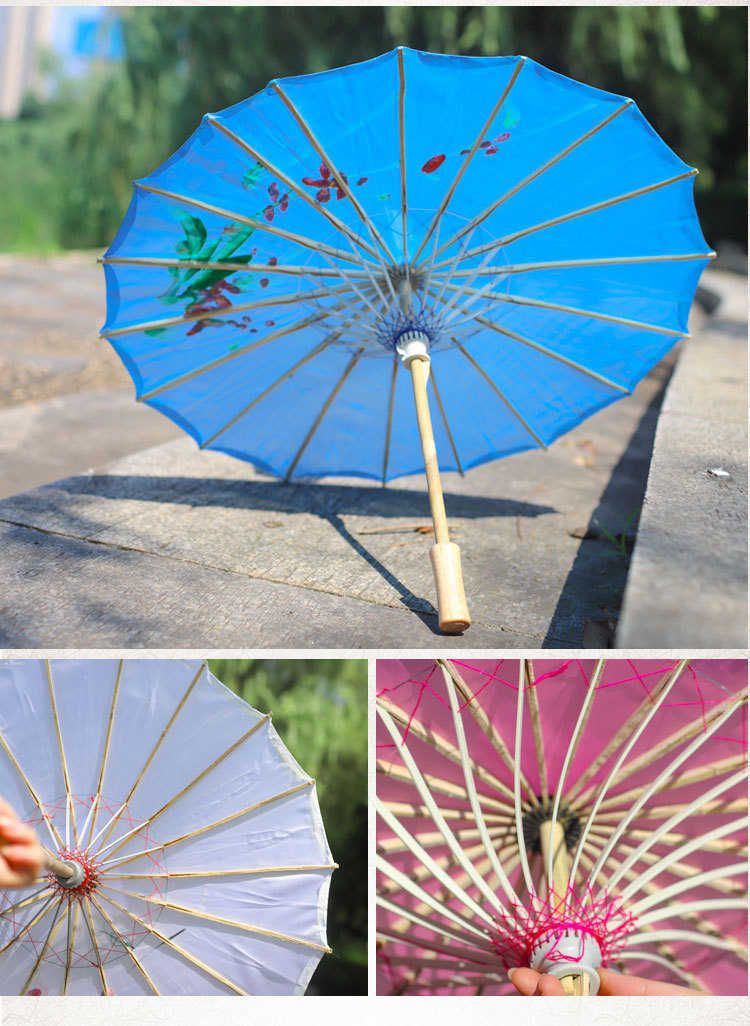 Femmes Parti Danse Bamboo frame traditionnelle chinoise Parasol Parasol Rouge 