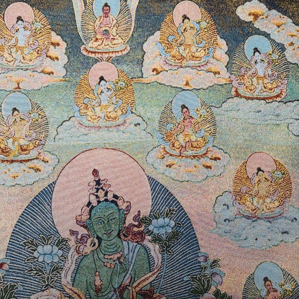 China old Tibet silk Thangka like hanging painting fengshui Green Tara portrait 