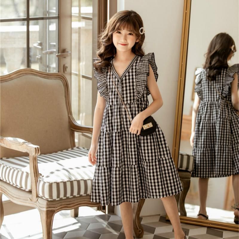 Compra Vestidos De Niña 2022 Verano Madre E Hija Ropa Estilo Coreano Niños  Vestido De Tela Escocesa Volantes Casual Para Adolescentes Algodón, # 8860  Barato | Entrega Rápida Y Calidad | Es.Dhgate