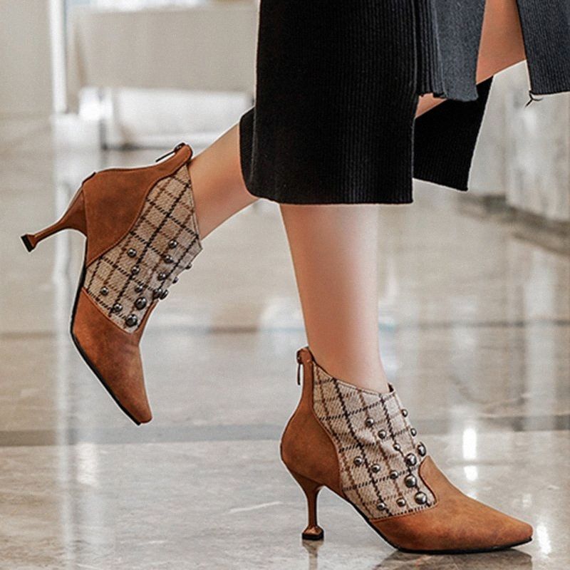TAOFFEN Women Fashion Kitten Heel Dress Boots Zipper TAOFFEN Women Fashion Kitten Heel Dress Boots Zipper