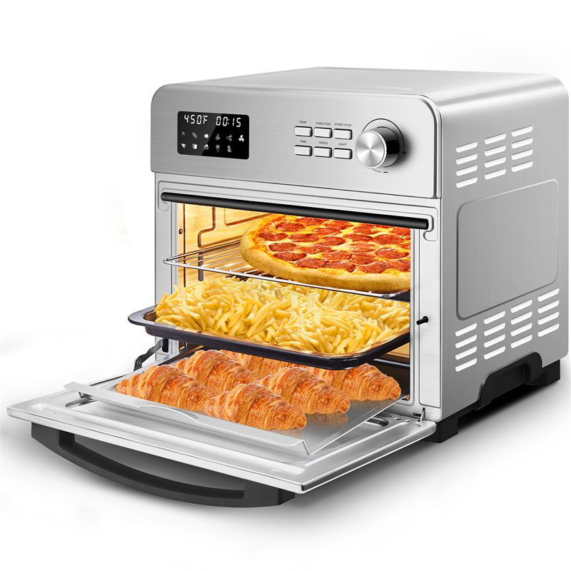 Compra 24QT 6 Rebanada Tostador De Convección Horno De Mostrador Asado  Hornear Ase Recalentamiento Fry Sin Aceite De Cocina En El Comedor Bar  Eléctrico Hornos Healthy Fast Potente Versátil 10 Modos Inteligentes
