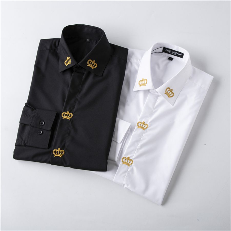 Compre 2022 Diseñadores Para Hombre Vestido Camisas De Moda Moda Casual Camisa  De Manga Larga Marcas Hombres Primavera Slim Fit Chemises De Marcque Pour  Hommes Ropa M 3xl # 65 A 34,8