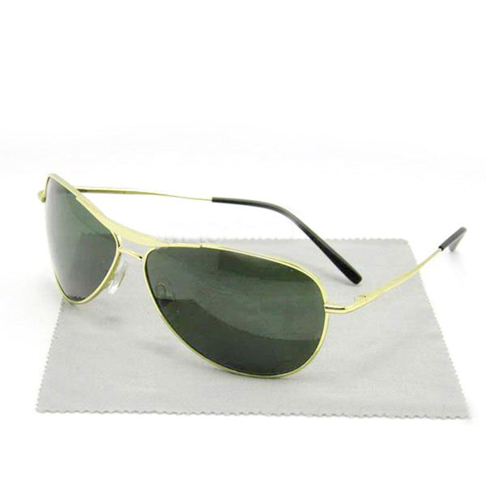 8015 gouden frame groene lens