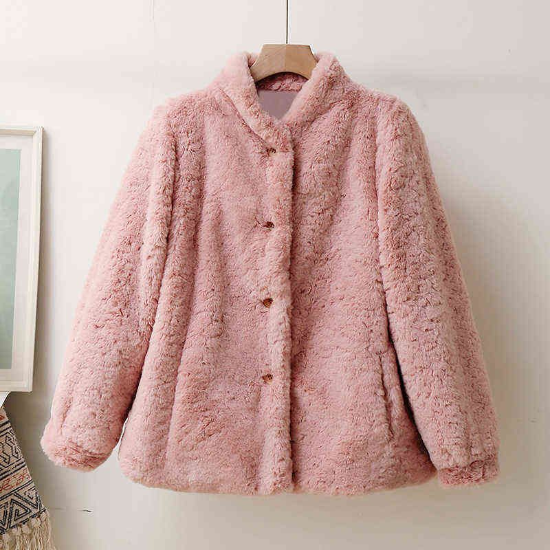 Chaquetas de piel rosa