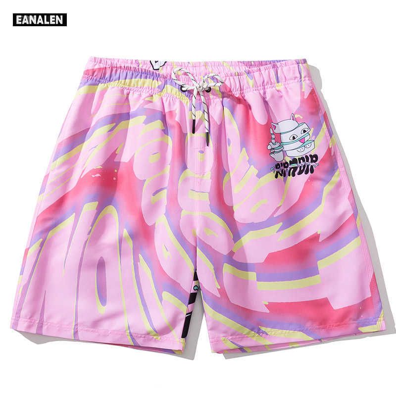 pantalones cortos de baloncesto de verano rosa dibujos animados gráfico pantalones de playa hombres hip hop pantalones cortos de baloncesto de verano rosa dibujos animados gráfico pantalones de playa hombres hip hop