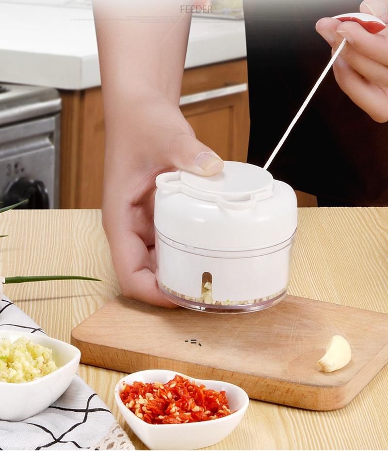 170ml Garlic Grinder Manual Food Chopper Shredder hand Pull Cutter Vegetables