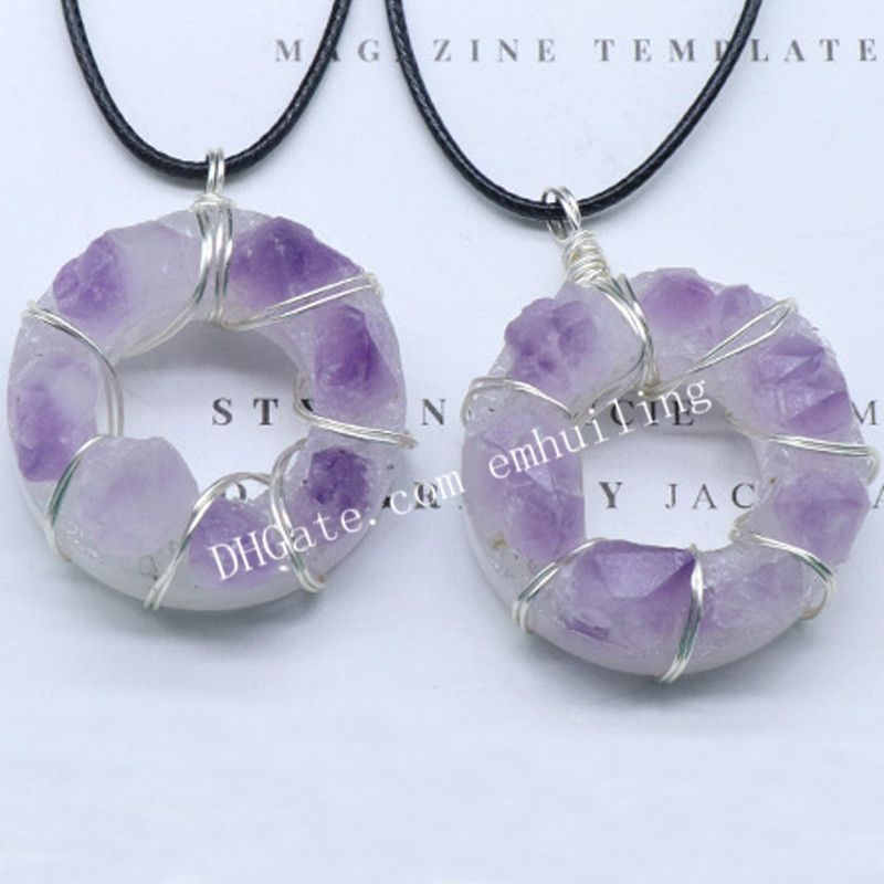 silver plated wire wrapped amethyst