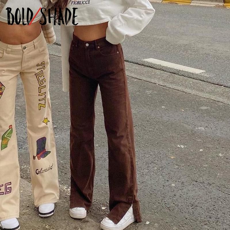 Acquistare Bold Shade Indie Aesthetic Brown Corduroy Pants 90s Streetwear  Pantaloni Dritti Style Style Split Y2K Vintage Donne 2021 Capris Da Donna  Economico | Consegna Veloce E Qualità | It.Dhgate