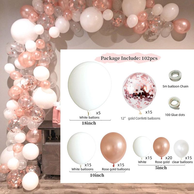 Rose Gold Balloon Dhain set