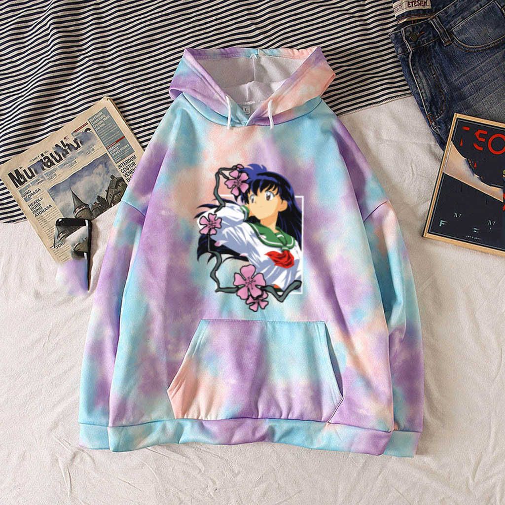 Hoodie InuYasha Tie Dye Pullovers Tops 